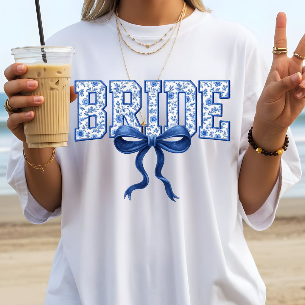 "BRIDE" Coquette bow t-shirt